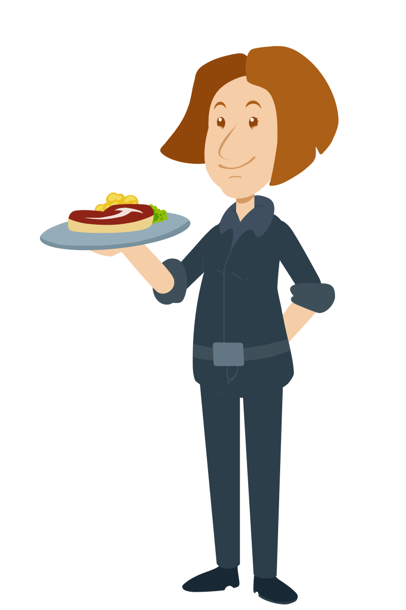 Illustration Fachfrau / -mann für Restaurant und Veranstaltungsgastronomie