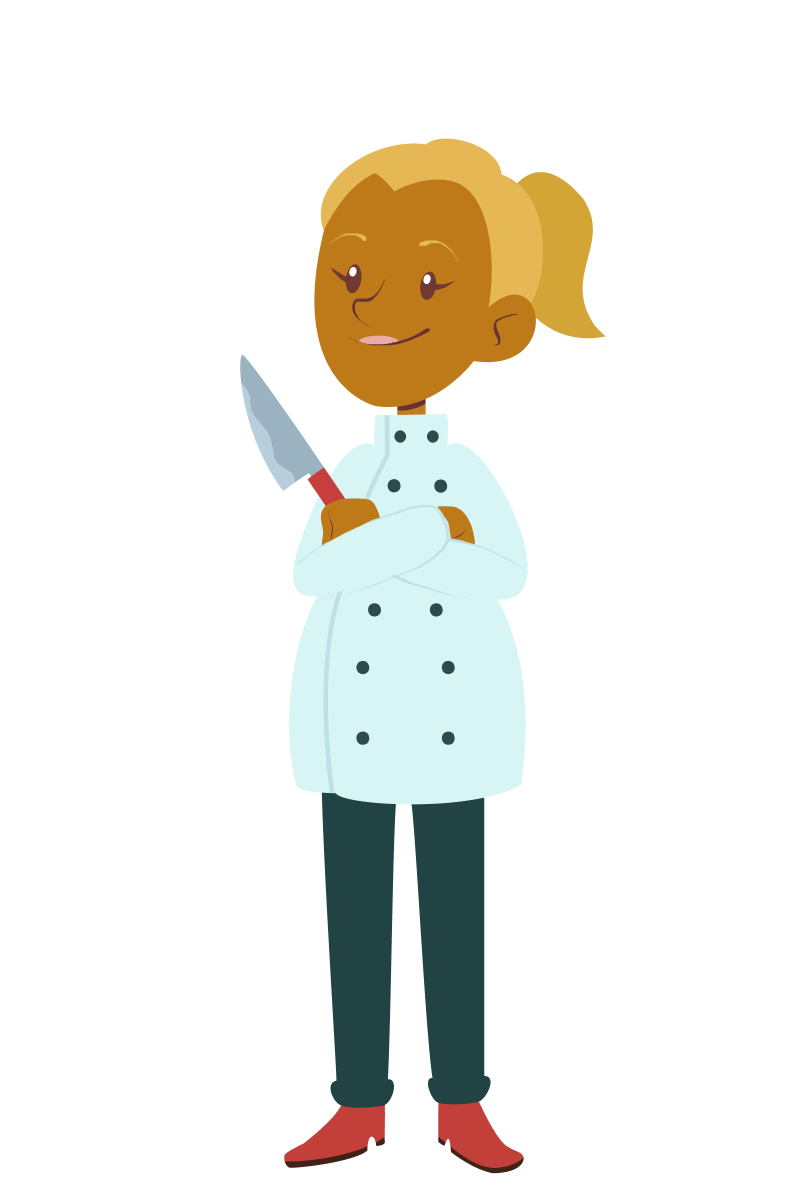 Illustration Köchin / Koch