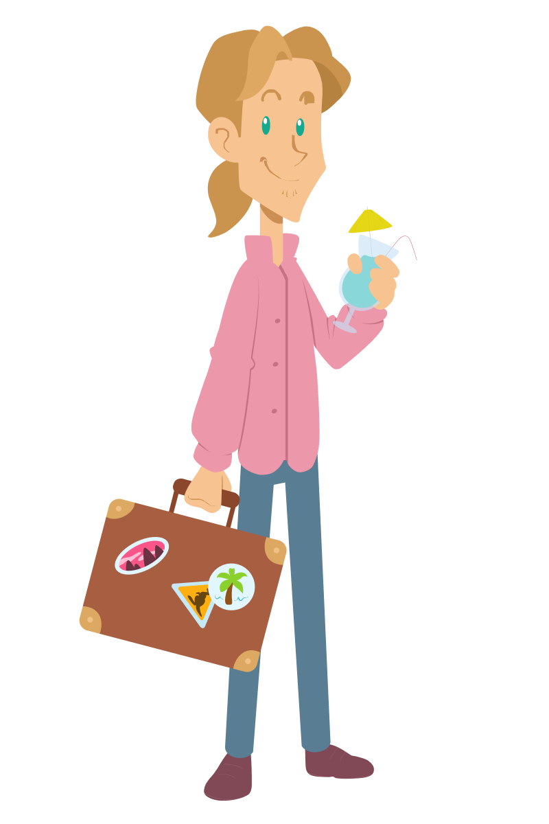 Illustration Tourismuskaufmann/-frau für Privat- und Geschäftsreisen